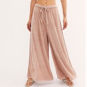 Free People Make it Maxi Lounge Pants in Pink Clay